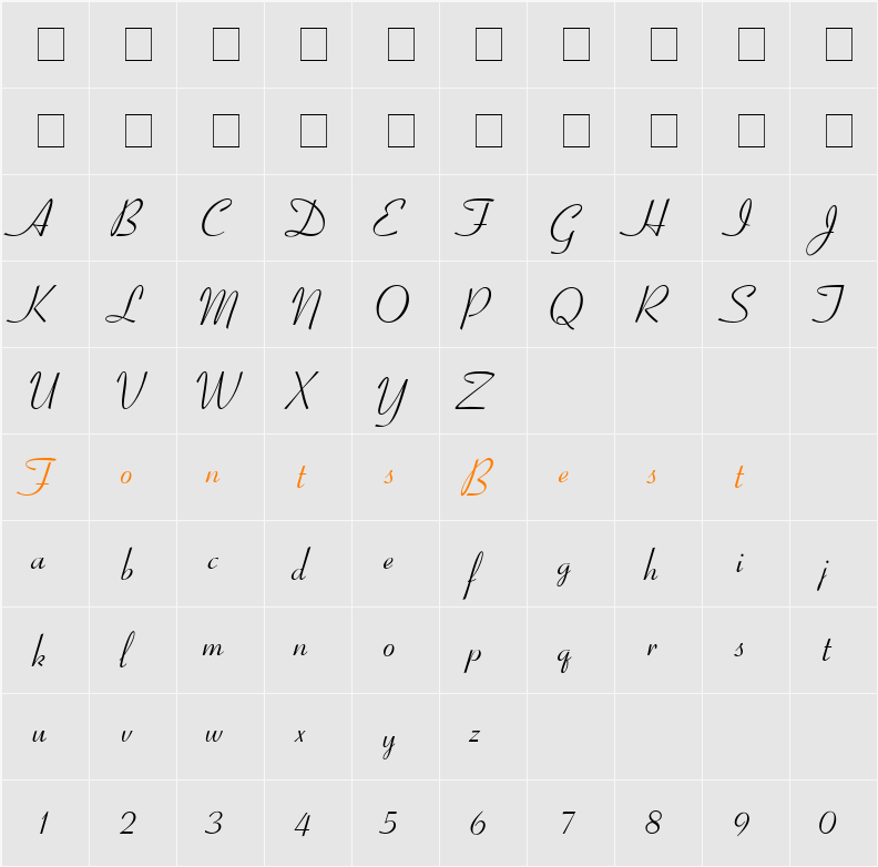 Bow Character Map