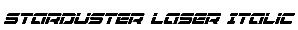 Starduster Laser Italic Font Image