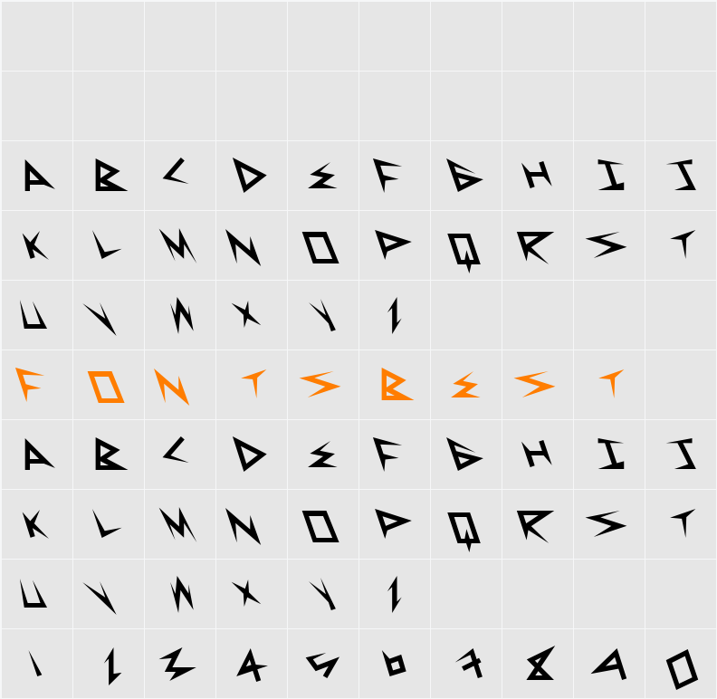 SuperSerious Character Map