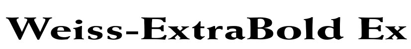 Weiss-ExtraBold Ex Font Image