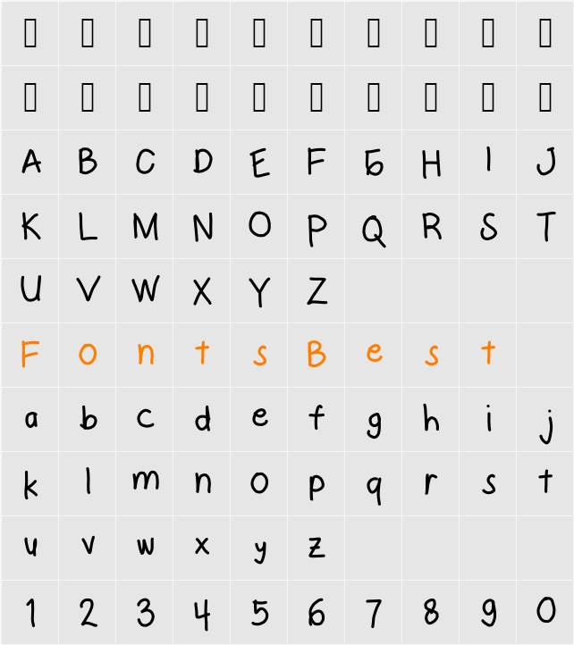 crispy inside  Character Map