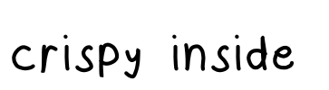 crispy inside  Font Image