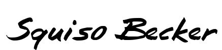 Squiso Becker Font Image