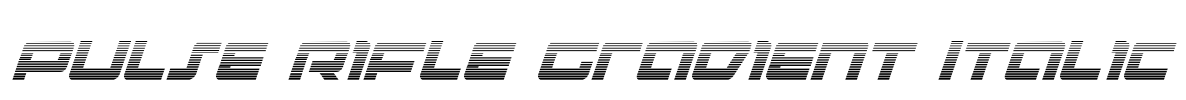 Pulse Rifle Gradient Italic Font Image