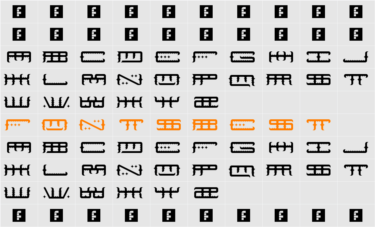Space Odin Character Map