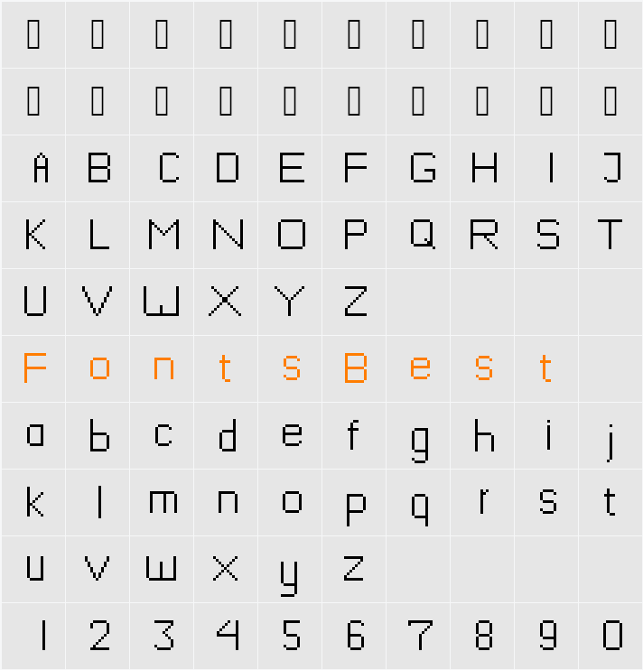 mushroomfont Character Map