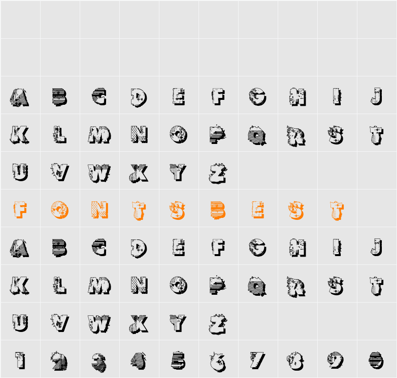 VTKS REVERSO OPTION B Character Map