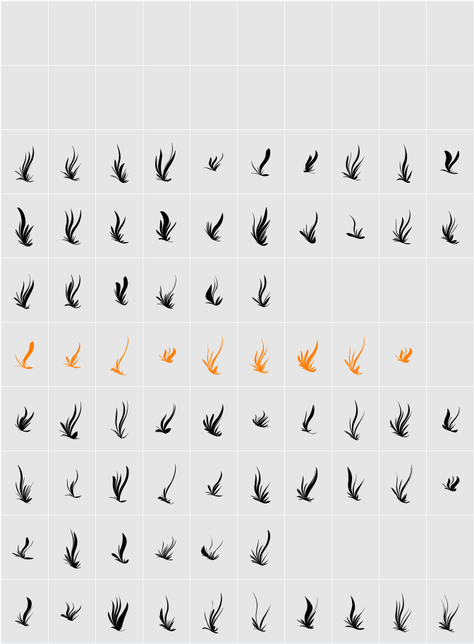 LucsPlantsWestwind Character Map