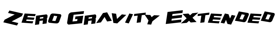 Zero Gravity Extended Font Image