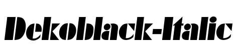Dekoblack-Italic Font Image