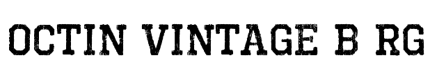 Octin Vintage B Rg Font Image