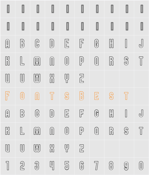 Elbaris Outline Character Map