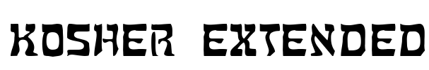 Kosher Extended Font Image