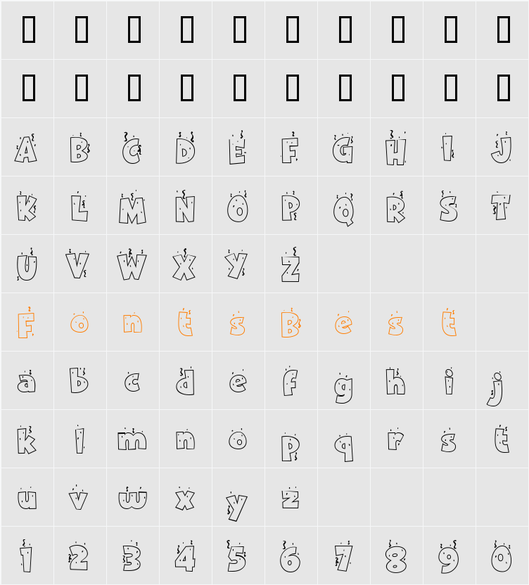 IPCNewyear Character Map