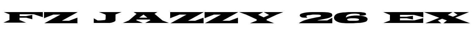 FZ JAZZY 26 EX Font Image