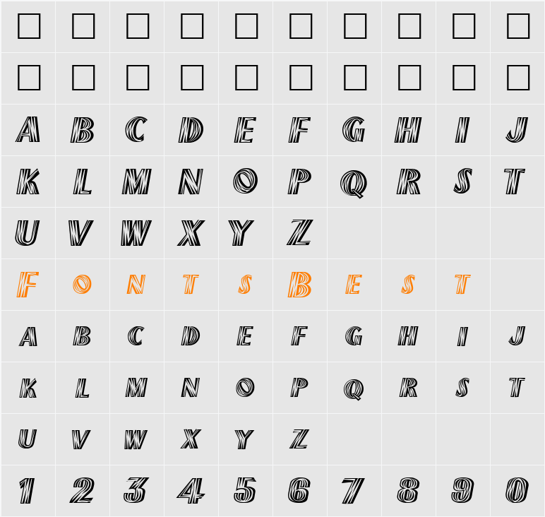 PICANTE Character Map