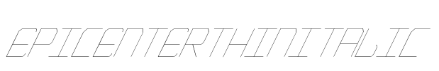 EpicenterThinItalic Font Image