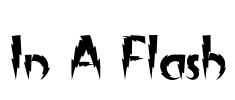 In A Flash Font Image