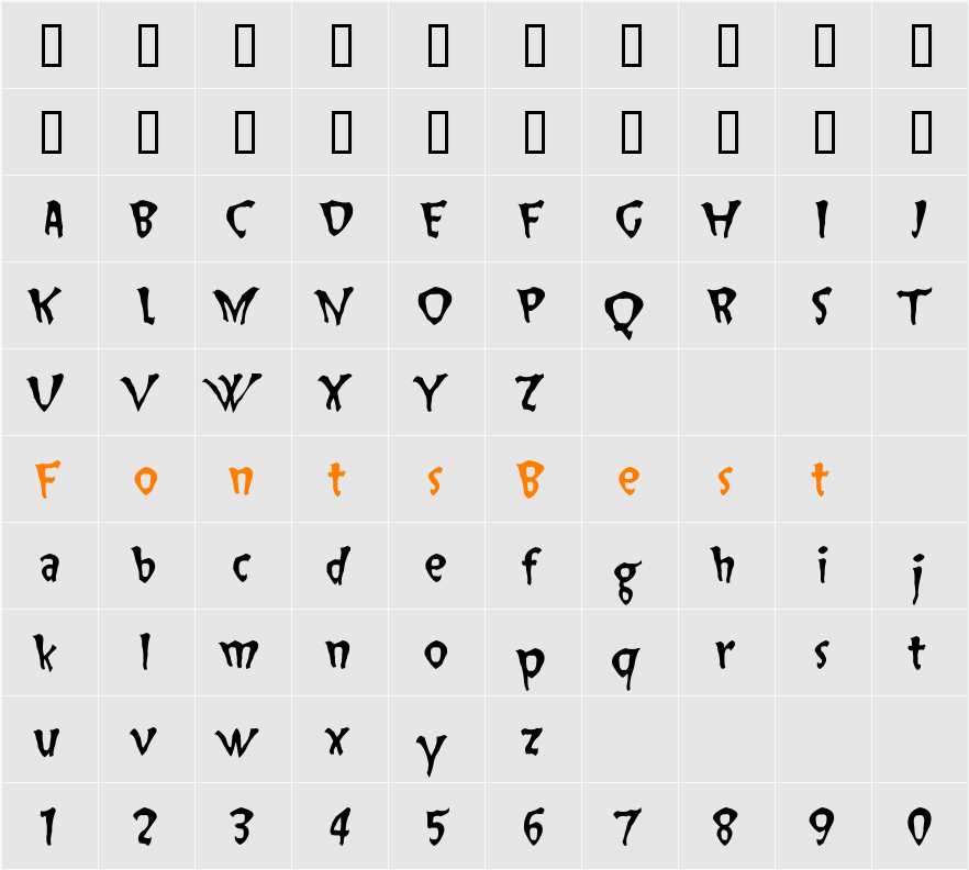 Slap Happy Character Map