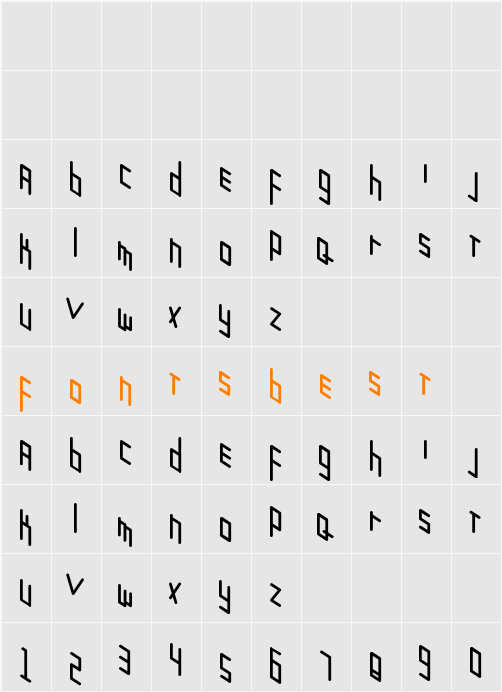 Zigzagzug Character Map