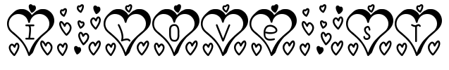I Love St Font Image