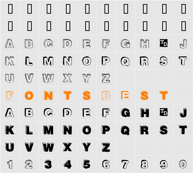 BlockDog Character Map
