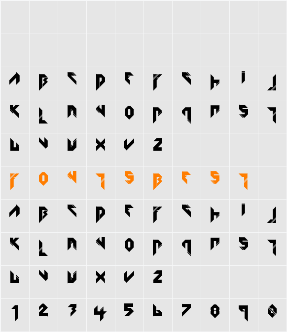 KATFYRED Character Map
