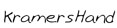 KramersHand Font Image