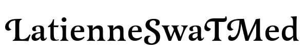 LatienneSwaTMed Font Image