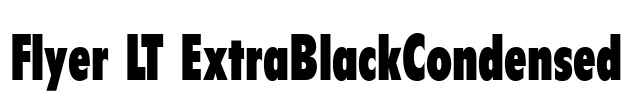 Flyer LT ExtraBlackCondensed Font Image