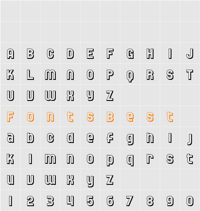 SF Speedwaystar Shaded Character Map