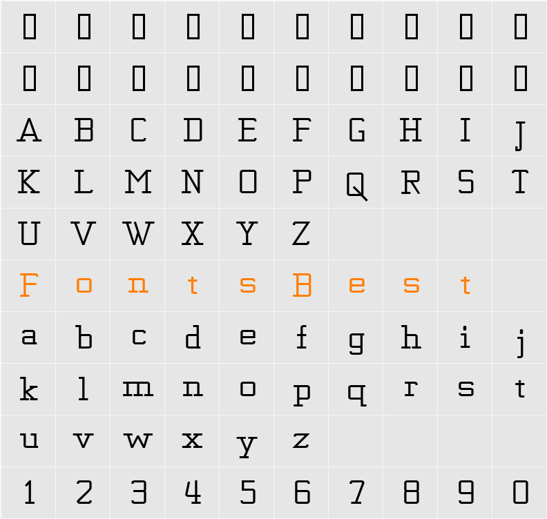 KwersityWider Character Map