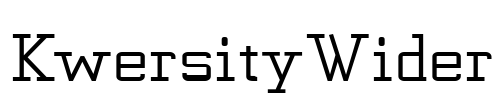 KwersityWider Font Image