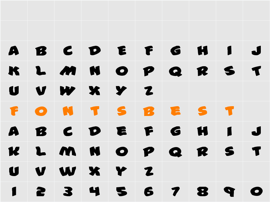 #44 Font Expanded Character Map