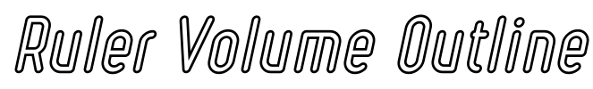 Ruler Volume Outline