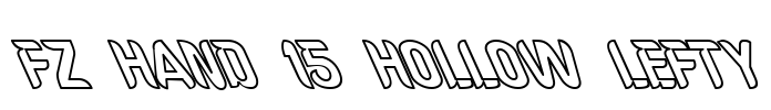 FZ HAND 15 HOLLOW LEFTY Font Image