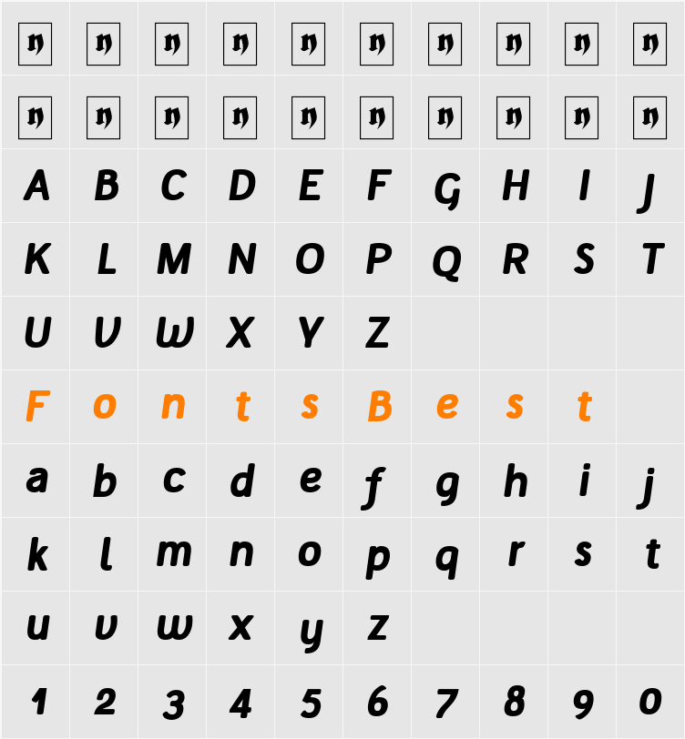 Tellural Alt Character Map