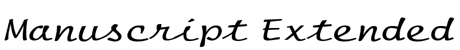 Manuscript Extended Font Image