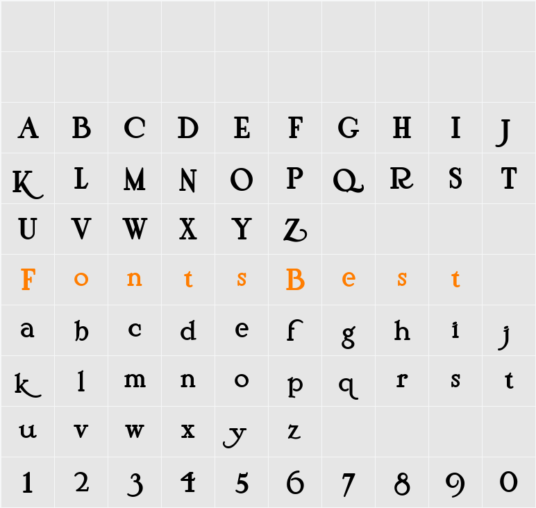 Pyriform Tones NF Character Map