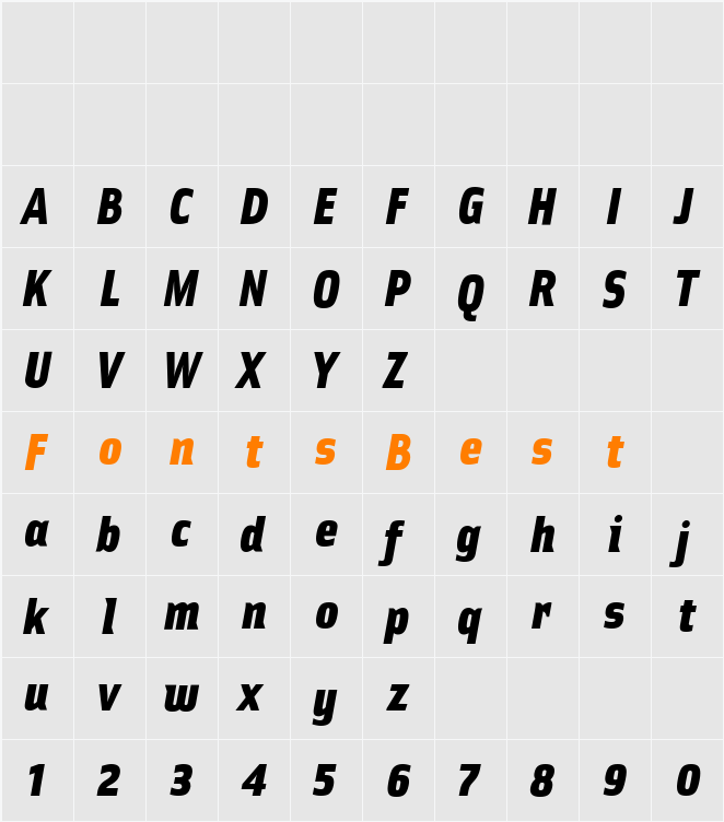 Ellipsoideogram Character Map