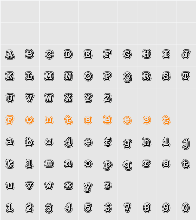 Georgies_Typewriter Character Map