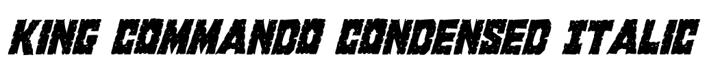 King Commando Condensed Italic Font Image