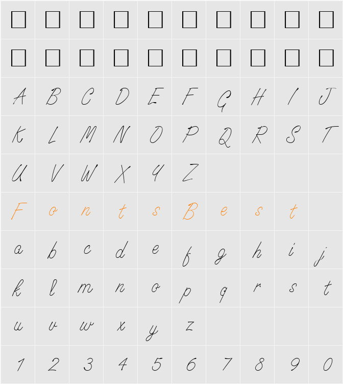Signature Character Map