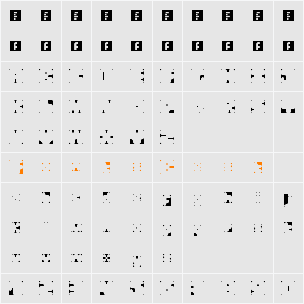 Squarescribed Character Map