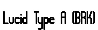 Lucid Type A (BRK) Font Image