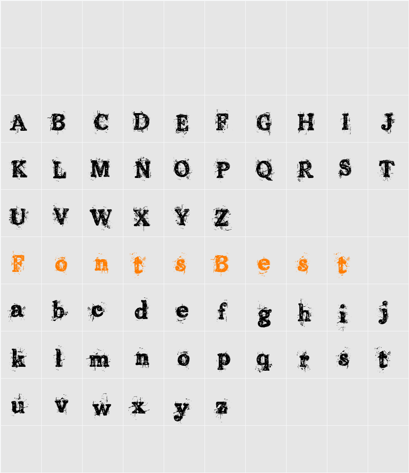 Old printing press_FREE-version Character Map