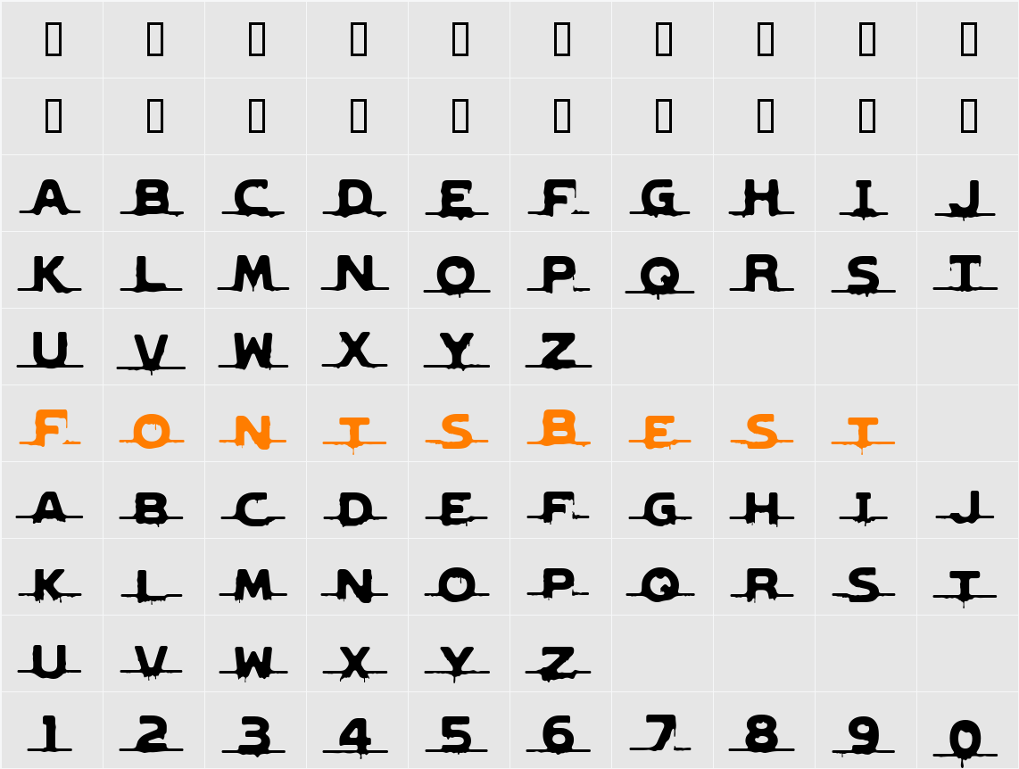 LVDC GNCD RMX2 Character Map