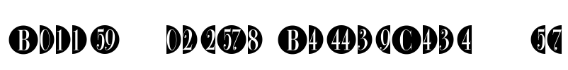 BulletNumbers BodoniCond Neg