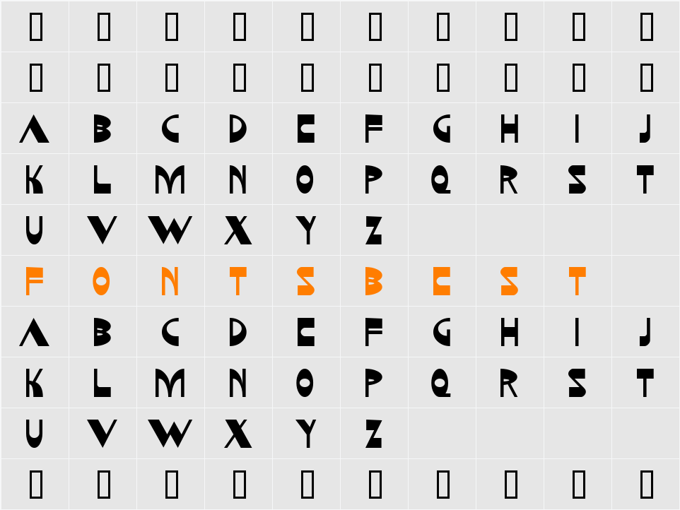 Kozmonauta Character Map