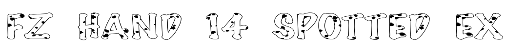 FZ HAND 14 SPOTTED EX Font Image